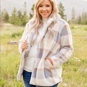 Chic soul jacket - 2x - fuzzy with silk lined